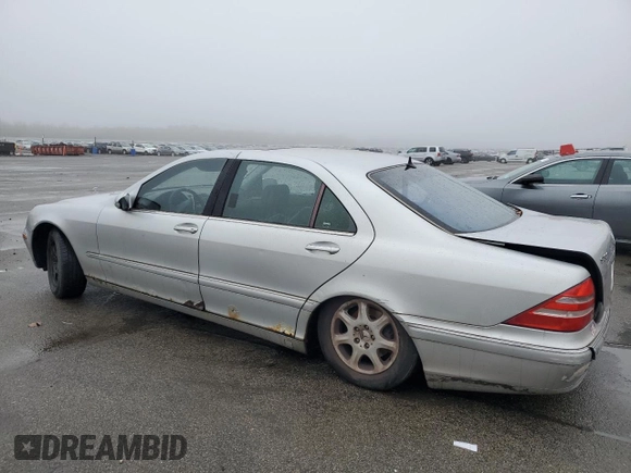 2001 Mercedes-Benz S-Class with VIN WDBNG75J11A191756, listed as a Copart auction lot 86551024 with 0 mi miles and Clean Title. Bid and sale history available at carsss.com. Image 2.
