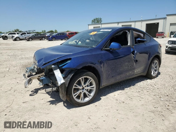 2024 Tesla Model Y Long Range with VIN 7SAYGDEEXRA286528, listed as a Copart auction lot 56321585 with Not provided miles and Salvage title. Bid and sale history available at DreamBid. Image 1.