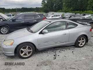 2002 Acura RSX Manual with VIN JH4DC53892C006029, listed as a Copart auction lot 58138655 with 282,717 mi miles and Salvage title. Bid and sale history available at DreamBid. Image 1.