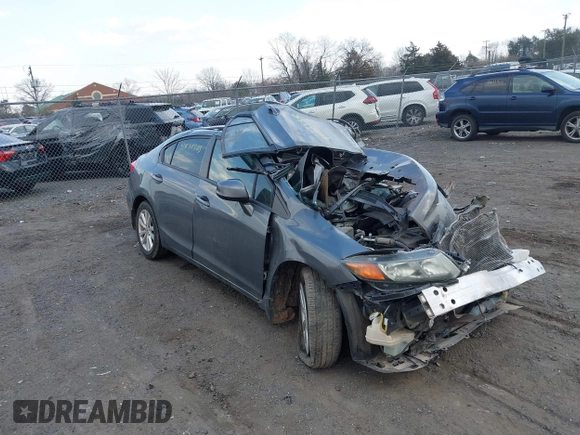 2012 Honda Civic EX with VIN 19XFB2F80CE088038, listed as a IAAI auction lot 41834585 with Not Provided miles and . Bid and sale history available at DreamBid. Image 1.
