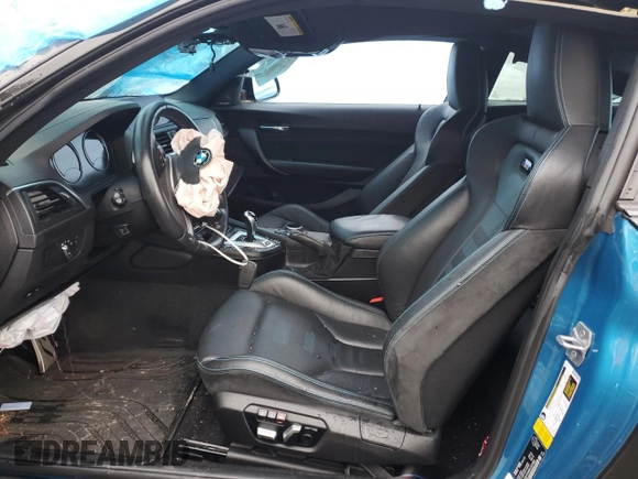 2019 BMW M2 Competition with VIN WBS2U7C56KVJ07484, listed as a Copart auction lot 75834424 with 16,168 mi miles and Salvage Title. Bid and sale history available at carsss.com. Image 7.