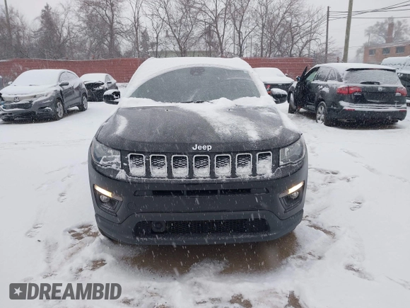 2020 Jeep Compass Latitude with VIN 3C4NJDBB8LT231115, listed as a IAAI auction lot 41254345 with 95,721 mi miles. Bid and sale history available at carsss.com. Image 12.