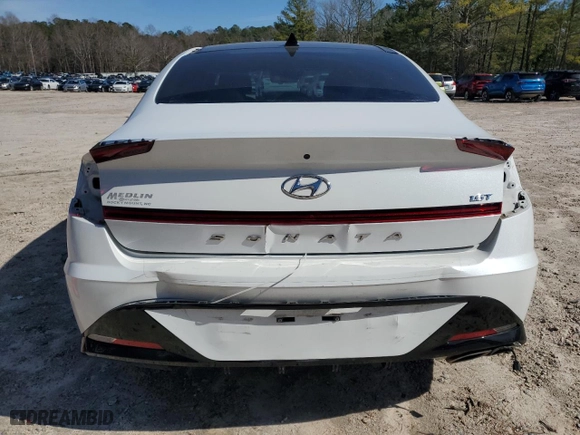 2020 Hyundai Sonata SEL Plus with VIN 5NPEJ4J23LH029221, listed as a Copart auction lot 45034555 with 79,554 mi miles and Salvage Title. Bid and sale history available at carsss.com. Image 6.