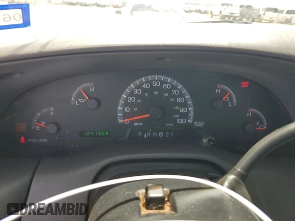 2001 Ford F-150 XL with VIN 1FTZX17211NB16120, listed as a Copart auction lot 54884765 with 124,196 mi miles and Salvage title. Bid and sale history available at DreamBid. Image 9.