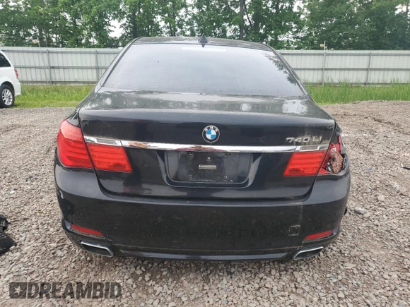 2011 BMW 7 Series 740Li with VIN WBAKB4C55BC574335, listed as a Copart auction lot 59947785 with 106,366 mi miles and Salvage title. Bid and sale history available at DreamBid. Image 6.