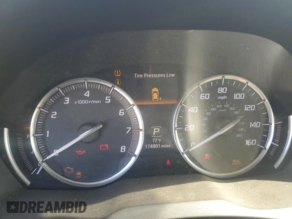 2016 Acura MDX with VIN 5FRYD3H21GB014353, listed as a Copart auction lot 79079244 with 174,801 mi miles and Salvage Title. Bid and sale history available at carsss.com. Image 9.