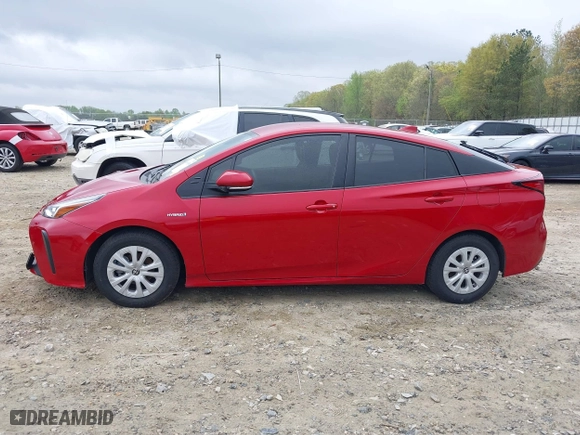 2021 Toyota Prius L Eco with VIN JTDKAMFU6M3134586, listed as a IAAI auction lot 41909538 with 55,355 mi miles. Bid and sale history available at carsss.com. Image 14.
