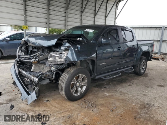 2019 Chevrolet Colorado 2WD Z71 with VIN 1GCGSDEN7K1160765, listed as a Copart auction lot 89120715 with 84,595 mi miles and Non Repairable. Bid and sale history available at carsss.com. Image 1.