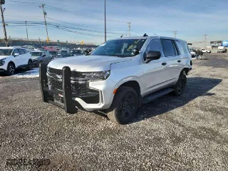 2023 Chevrolet Tahoe Commercial with VIN 1GNSKLED0PR500995, listed as a Copart auction lot 87460084 with 19,698 mi miles and Salvage Title. Bid and sale history available at carsss.com. Image 1.