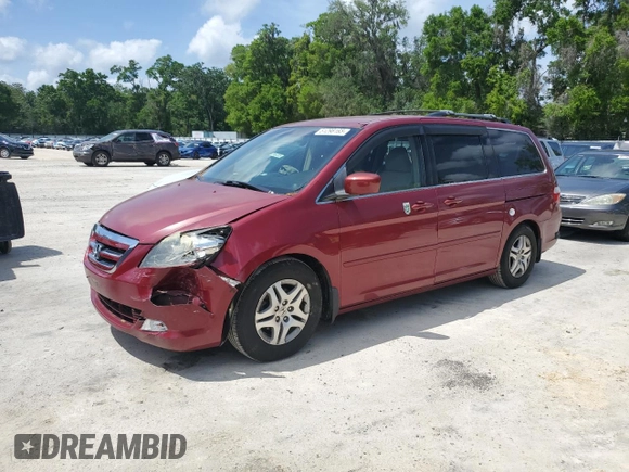2005 Honda Odyssey EX with VIN 5FNRL384X5B008624, listed as a Copart auction lot 51298165 with 148,279 mi miles and Salvage Title. Bid and sale history available at carsss.com. Image 1.