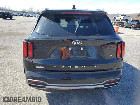 2021 Kia Sorento S with VIN 5XYRL4LCXMG009364, listed as a Copart auction lot 45799705 with 37,641 mi miles and Salvage Title. Bid and sale history available at DreamBid. Image 6.