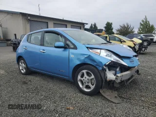 2011 Nissan LEAF SL with VIN JN1AZ0CP8BT002070, listed as a Copart auction lot 71450564 with 55,295 mi miles and Salvage Title. Bid and sale history available at carsss.com. Image 4.
