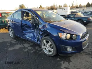 2014 Chevrolet Sonic LTZ with VIN 1G1JE5SB8E4219086, listed as a Copart auction lot 88990405 with 96,177 mi miles and Salvage Title. Bid and sale history available at carsss.com. Image 4.