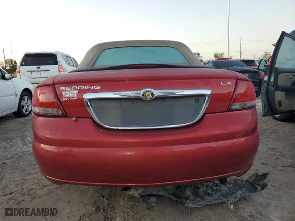 2002 Chrysler Sebring LX with VIN 1C3EL45X32N138927, listed as a Copart auction lot 75930324 with 47,350 mi miles and Non Repairable. Bid and sale history available at carsss.com. Image 6.