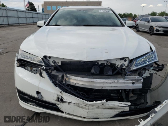 2015 Acura TLX Technology with VIN 19UUB3F58FA008402, listed as a Copart auction lot 57686025 with 45,368 mi miles and Salvage title. Bid and sale history available at DreamBid. Image 5.