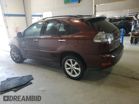 2009 Lexus RX 350 with VIN JTJHK31U392061647, listed as a Copart auction lot 51583545 with Not Provided miles and Salvage Title. Bid and sale history available at DreamBid. Image 2.