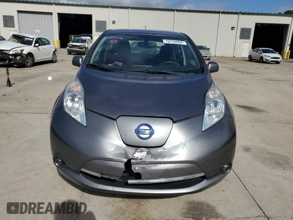 2015 Nissan LEAF SL with VIN 1N4AZ0CP3FC317142, listed as a Copart auction lot 79734984 with 77,437 mi miles and Salvage title. Bid and sale history available at DreamBid. Image 5.