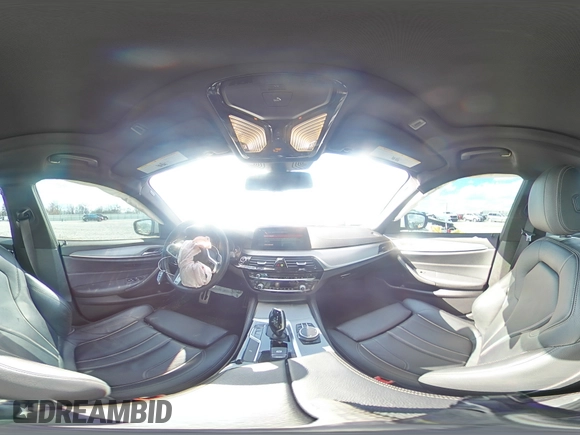 2019 BMW 5 Series 530i xDrive with VIN WBAJA7C50KG911549, listed as a Copart auction lot 50158135 with 91,390 mi miles and Salvage title. Bid and sale history available at DreamBid. Image 12.