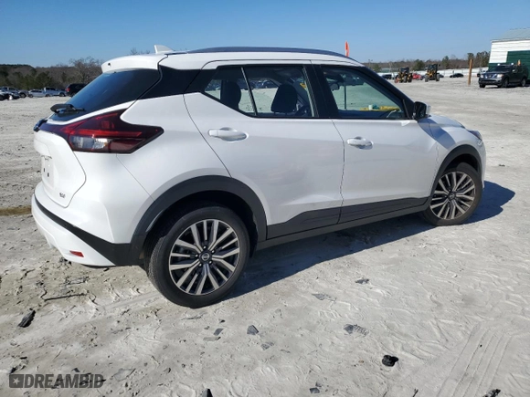 2021 Nissan Kicks SV with VIN 3N1CP5CV5ML504486, listed as a Copart auction lot 46719645 with 27,609 mi miles and Salvage Title. Bid and sale history available at carsss.com. Image 3.