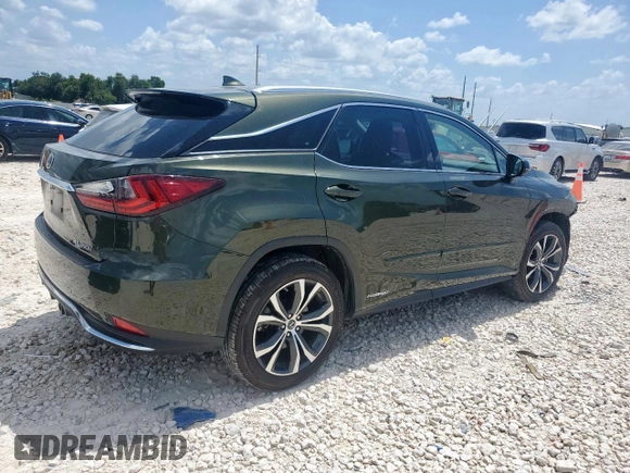 2020 Lexus RX 450h with VIN 2T2HGMDA3LC046646, listed as a Copart auction lot 61030015 with 74,709 mi miles and Salvage title. Bid and sale history available at DreamBid. Image 3.