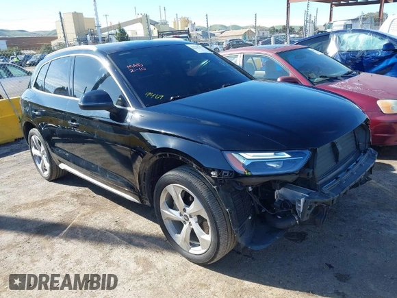 2021 Audi Q5 Premium Plus with VIN WA1BAAFY9M2029378, listed as a IAAI auction lot 41528103 with 47,326 mi miles. Bid and sale history available at carsss.com. Image 1.
