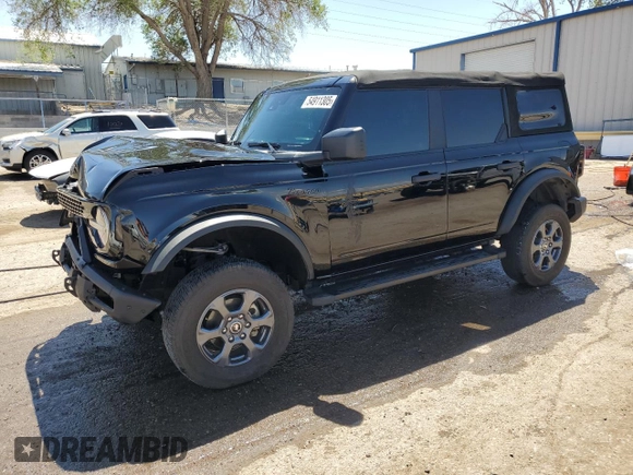 2022 Ford Bronco with VIN 1FMDE5BH7NLB14159, listed as a Copart auction lot 54911305 with 20,539 mi miles and Salvage title. Bid and sale history available at DreamBid. Image 1.