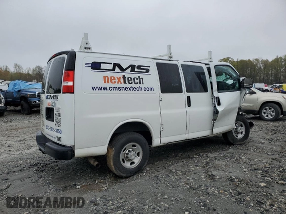 2020 Chevrolet Express Cargo with VIN 1GCWGAFP7L1271104, listed as a Copart auction lot 50661145 with Not provided miles and Salvage title. Bid and sale history available at DreamBid. Image 3.