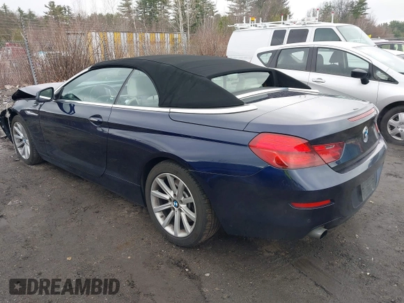 2013 BMW 6 Series 640i with VIN WBALW7C51DDX58713, listed as a IAAI auction lot 42005436 with 77,563 mi miles and . Bid and sale history available at carsss.com. Image 3.