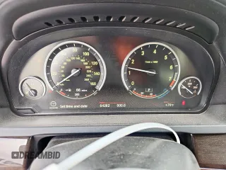 2012 BMW 7 Series 750Li xDrive with VIN WBAKC8C5XCC436134, listed as a Copart auction lot 63144905 with 64,282 mi miles and Salvage title. Bid and sale history available at DreamBid. Image 9.