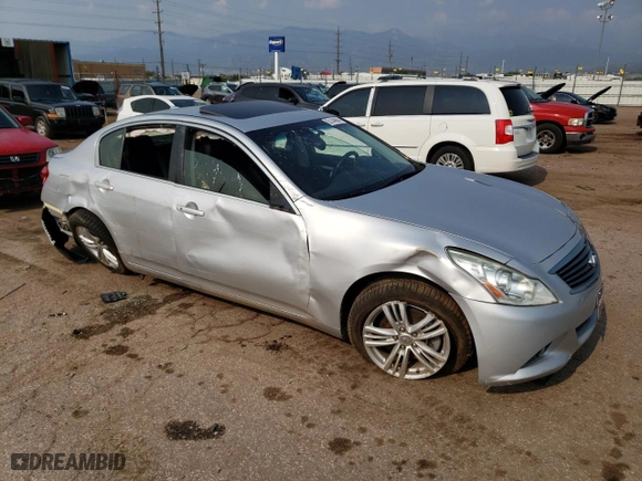 2013 Infiniti G37 Sedan x with VIN JN1CV6AR6DM755217, listed as a Copart auction lot 63144894 with 0 mi miles and Salvage Title. Bid and sale history available at carsss.com. Image 4.