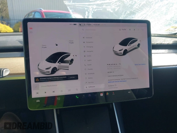 2020 Tesla Model 3 Long Range with VIN 5YJ3E1EBXLF636963, listed as a IAAI auction lot 41826249 with 68,085 mi miles. Bid and sale history available at carsss.com. Image 19.