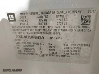 2017 GMC Terrain SLE with VIN 2GKALNEK6H6297365, listed as a IAAI auction lot 41568620 with 25,561 mi miles. Bid and sale history available at carsss.com. Image 9.