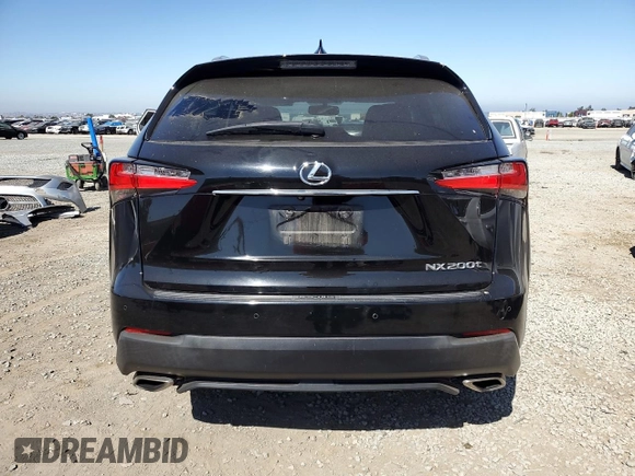 2015 Lexus NX 200t with VIN JTJYARBZ3F2018597, listed as a Copart auction lot 63063065 with 84,931 mi miles and Salvage title. Bid and sale history available at DreamBid. Image 6.