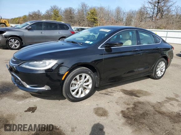 2015 Chrysler 200 C with VIN 1C3CCCCB7FN545163, listed as a Copart auction lot 48868495 with 165,175 mi miles and Salvage Title. Bid and sale history available at carsss.com. Image 1.