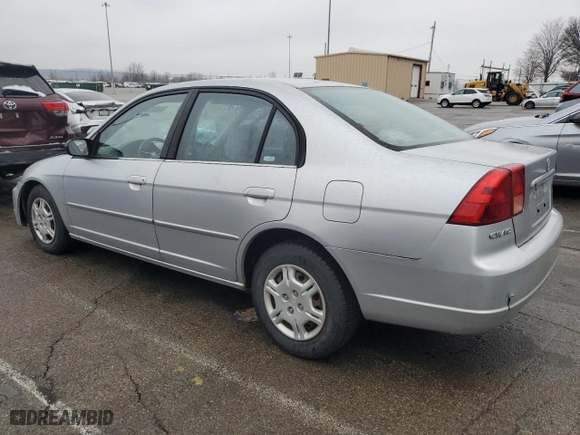 2002 Honda Civic LX with VIN 2HGES15582H500353, listed as a Copart auction lot 44522785 with 264,316 mi miles and Salvage Title. Bid and sale history available at carsss.com. Image 2.