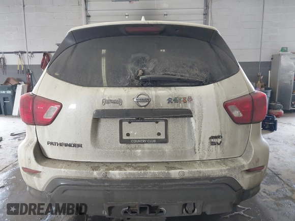 2019 Nissan Pathfinder S with VIN 5N1DR2MM9KC647851, listed as a IAAI auction lot 41289955 with 77,346 mi miles and . Bid and sale history available at DreamBid. Image 16.