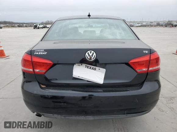 2014 Volkswagen Passat S with VIN 1VWAS7A35EC025091, listed as a Copart auction lot 41973605 with 86,497 mi miles and Salvage Title. Bid and sale history available at carsss.com. Image 6.
