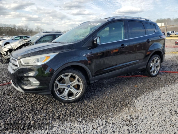 2017 Ford Escape Titanium with VIN 1FMCU0J92HUB12281, listed as a Copart auction lot 49615875 with 126,590 mi miles and Salvage Title. Bid and sale history available at carsss.com. Image 1.