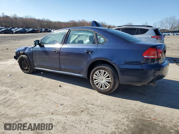 2014 Volkswagen Passat S with VIN 1VWAT7A3XEC035743, listed as a Copart auction lot 52096115 with Not provided miles and Salvage title. Bid and sale history available at DreamBid. Image 2.