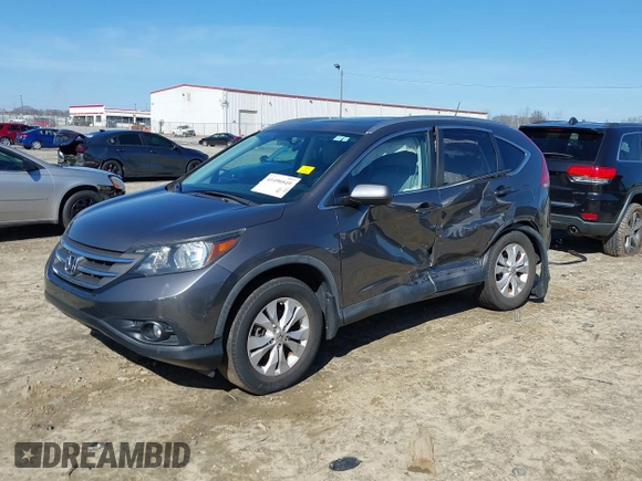 2014 Honda CR-V EX-L with VIN 2HKRM4H72EH615082, listed as a IAAI auction lot 41490549 with 125,355 mi miles. Bid and sale history available at carsss.com. Image 2.