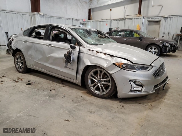 2019 Ford Fusion Hybrid Titanium with VIN 3FA6P0RU1KR137310, listed as a Copart auction lot 81091344 with 0 mi miles and Non Repairable. Bid and sale history available at carsss.com. Image 4.