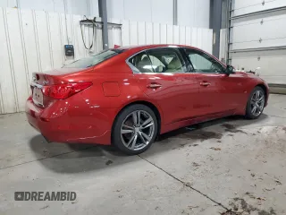 2015 Infiniti Q50 with VIN JN1BV7AR3FM390001, listed as a Copart auction lot 51752225 with 184,105 mi miles and Salvage Title. Bid and sale history available at carsss.com. Image 3.