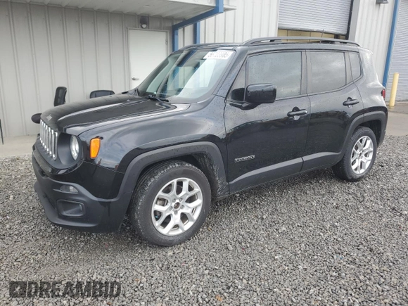 2018 Jeep Renegade Latitude z VIN ZACCJABB0JPH49634, wystawiony jako Copart lot #56703905 z przebiegiem 99 309 mil mil oraz Szkoda całkowita • Salvage title. Historia ofert i sprzedaży dostępna na DreamBid. Obrazek 1.
