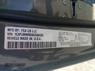 2022 Jeep Cherokee Latitude Lux with VIN 1C4PJMMN5ND546432, listed as a Copart auction lot 74704424 with 17,241 mi miles and Salvage title. Bid and sale history available at DreamBid. Image 13.