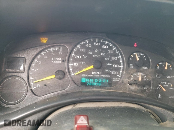2002 Chevrolet Suburban LT with VIN 3GNEC16Z42G171896, listed as a Copart auction lot 86023694 with 288,898 mi miles and Salvage Title. Bid and sale history available at carsss.com. Image 9.