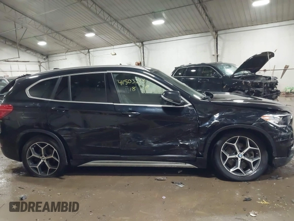 2018 BMW X1 xDrive28i with VIN WBXHT3C30J5K29383, listed as a IAAI auction lot 41503314 with 107,678 mi miles. Bid and sale history available at carsss.com. Image 13.