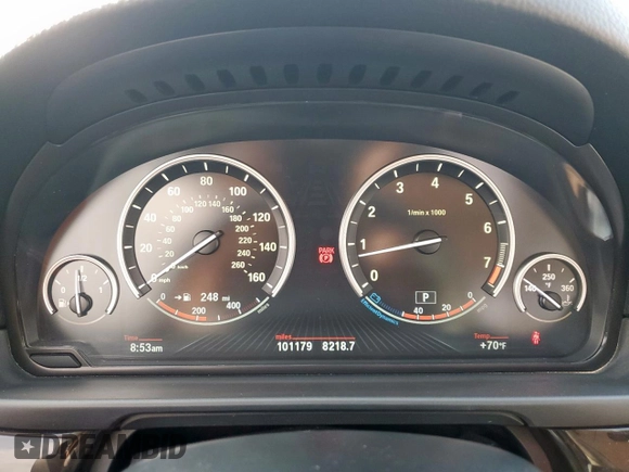 2014 BMW 5 Series 535i with VIN WBA5B1C5XED480073, listed as a Copart auction lot 50548555 with 101,179 mi miles and Clean Title. Bid and sale history available at carsss.com. Image 9.