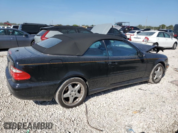 2002 Mercedes-Benz CLK 55 AMG with VIN WDBLK74GX2T093407, listed as a Copart auction lot 42974935 with 123,941 mi miles and Salvage Title. Bid and sale history available at DreamBid. Image 3.