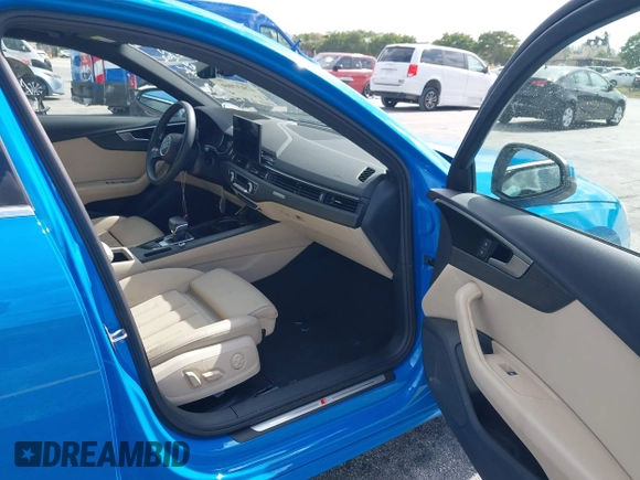 2021 Audi A4 S line Premium with VIN WAUDAAF40MA086180, listed as a IAAI auction lot 42037066 with 34,641 mi miles and . Bid and sale history available at DreamBid. Image 5.
