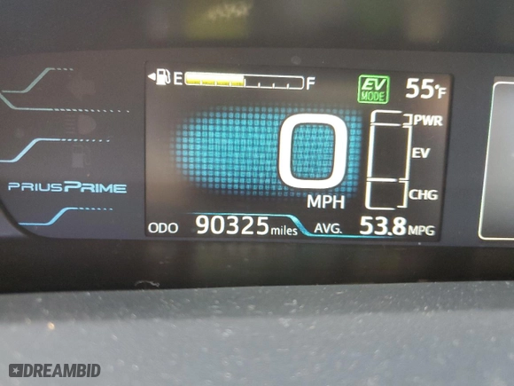2017 Toyota Prius Prime Plus with VIN JTDKARFP6H3004613, listed as a Copart auction lot 51827405 with 90,325 mi miles and Salvage Title. Bid and sale history available at carsss.com. Image 9.